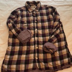 Diesel purple plaid flannel shirt.